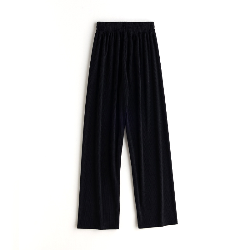 Women's High-waist Straight-leg Corduroy Wide-leg Pants