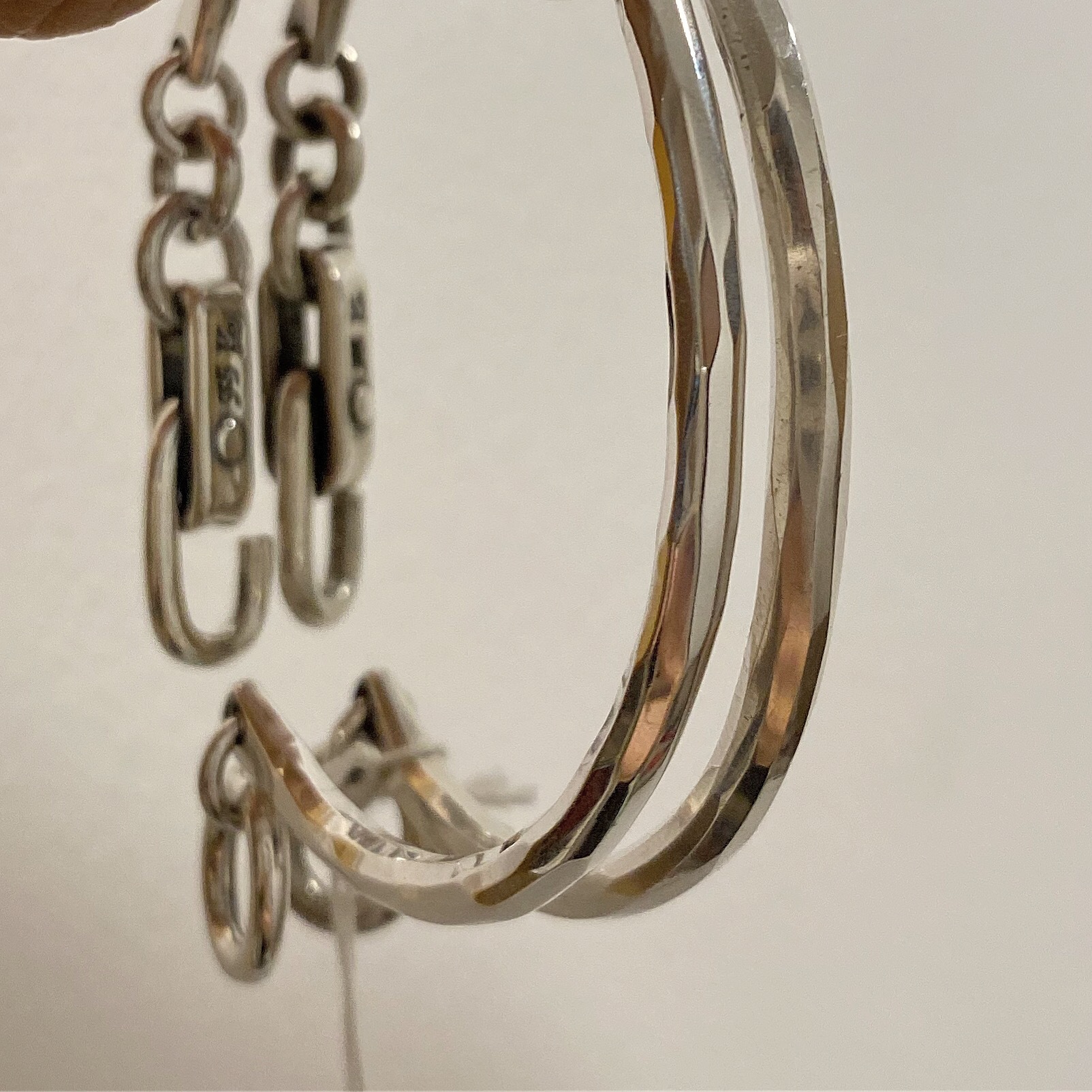 Vintage Distressed Lock Knot Hook Chain Clause Thick Bracelet