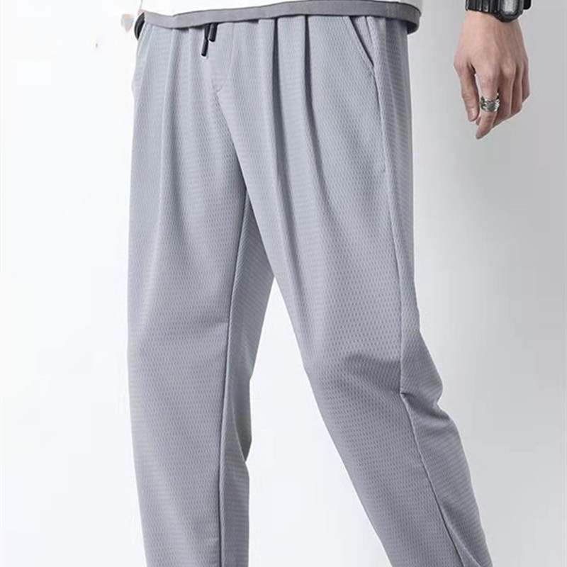 Title 3, Mens Ice Silk Trousers Trendy and Casual Breat...