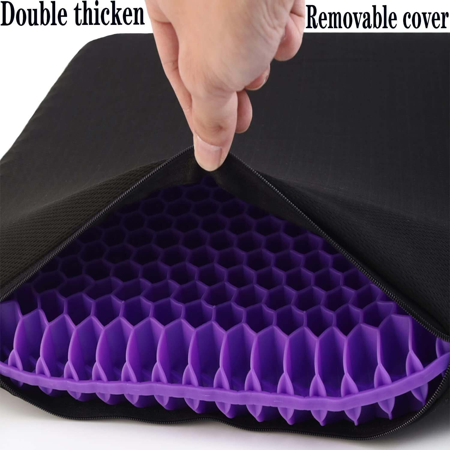 Honeycomb Breathable Gel Seat Cushion Cooling Double Thick Egg Sitting Pad Mat