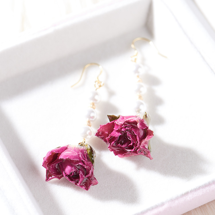 Title 6, Anti Allergic Earrings Flower Eternal Long Styl...