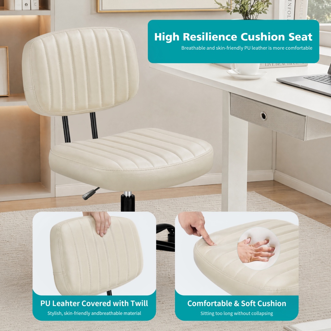 Adjustable Height 360degrees Rolling Swivel Computer Task Chair Without Arm image 16