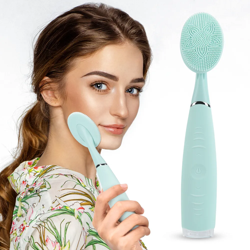 Facial Cleansing Brush Waterproof Silicone Tool Portable Electric Handheld