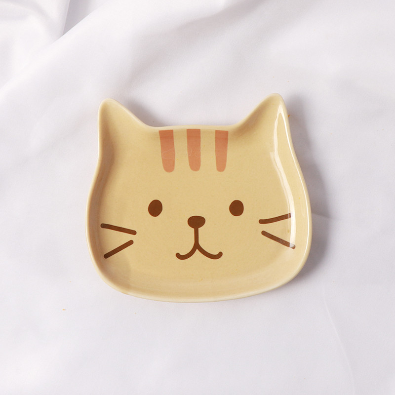 Orange cat dish