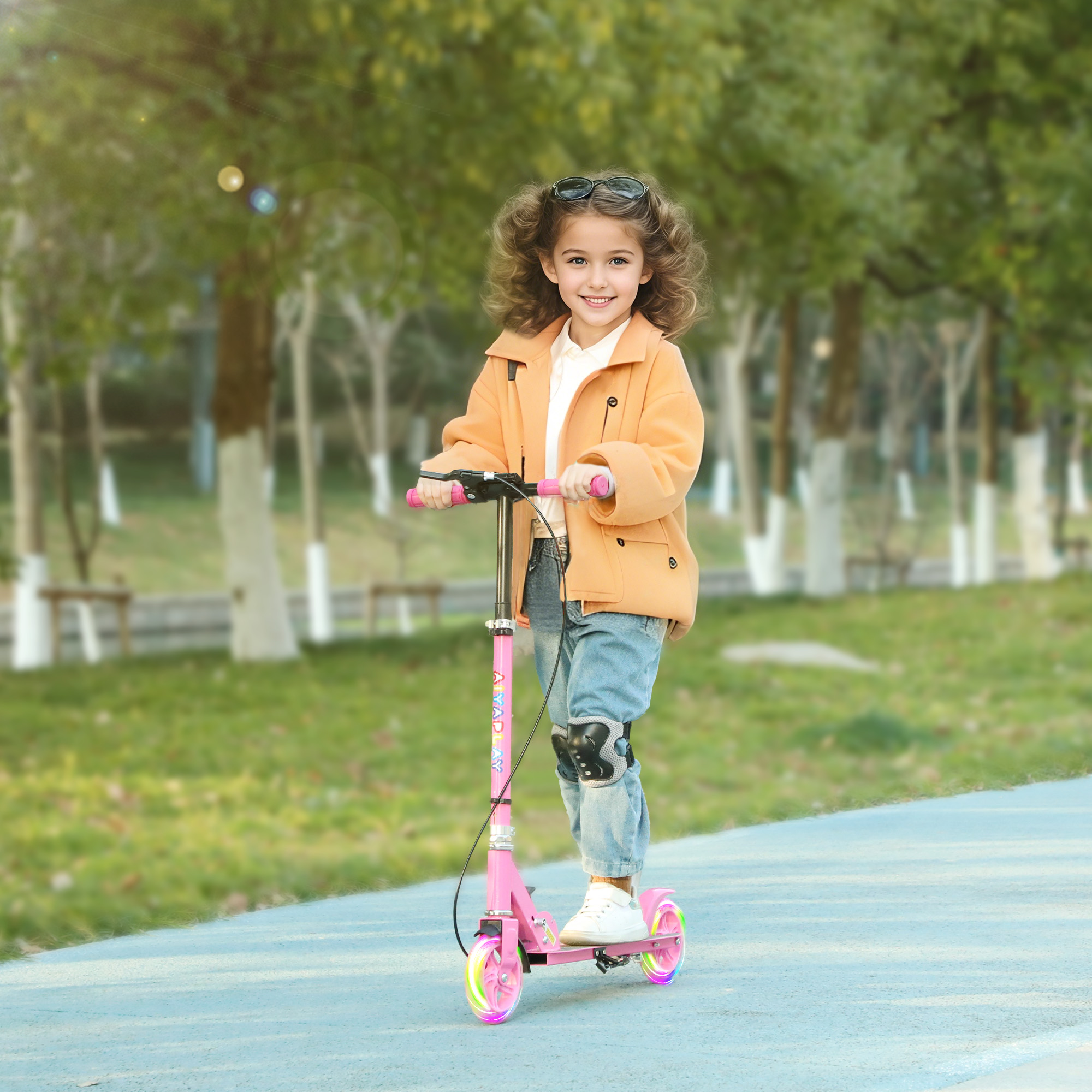 Scooter Suitable For Children Aged 3-8, With Adjustable Handlebars, Two — image 6