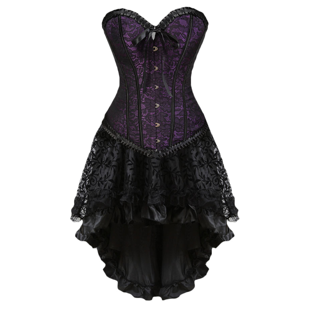 Black Lace Hi Lo Mini Skirt