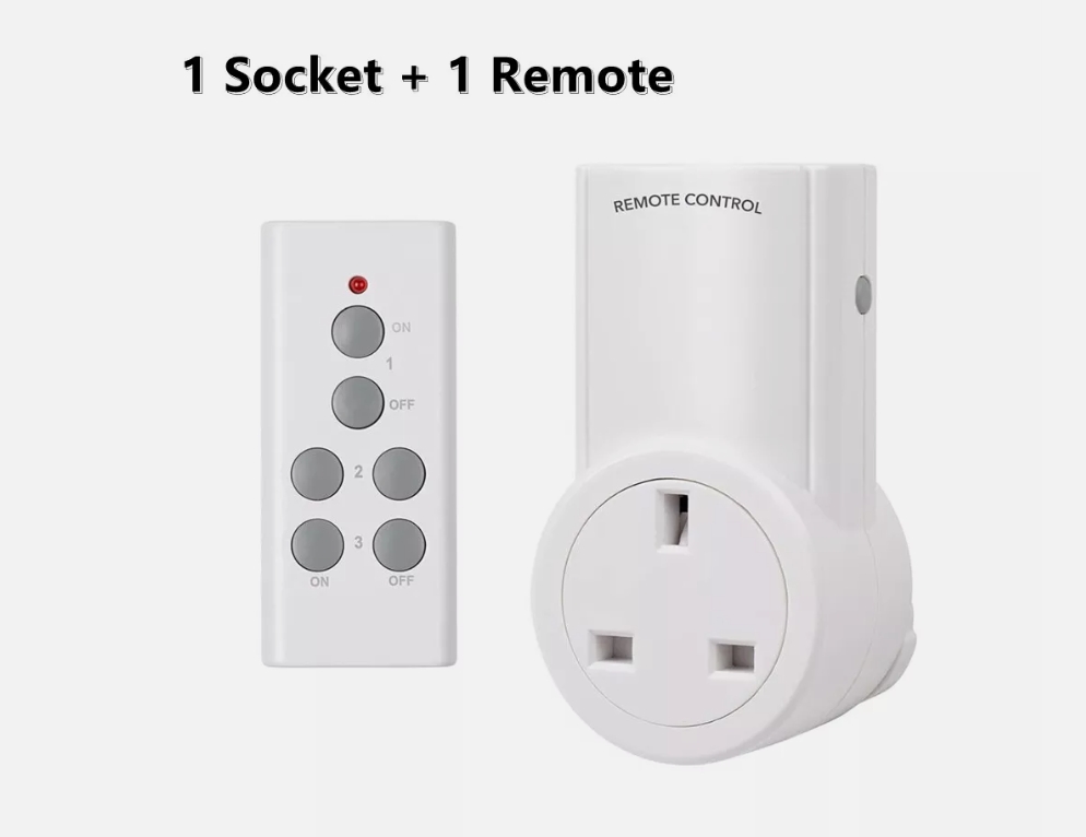 Wireless Remote Control UK Plug Power Socket Switch, Household Outlet Set