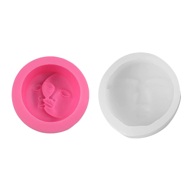 DIY Abstract Style Star And Moon Big Head Cake Mold - 2