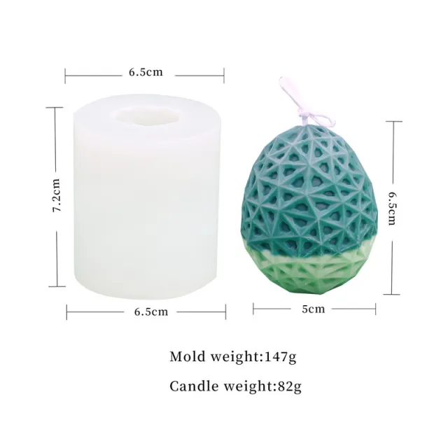 Christmas Egg Pattern Silicone Candle Mold Resurrection Egg05 - Shop at LoveMi