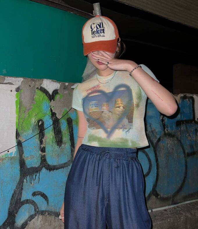 Irregular Tie Dyed Casual Short Sleeve T-shirt Top