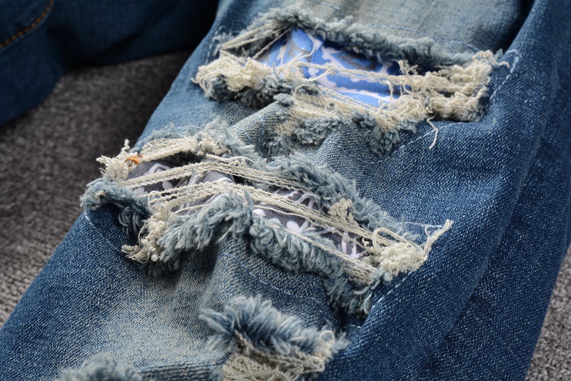 Title 4, Jeans met gescheurde patch voor heren, trendy s...