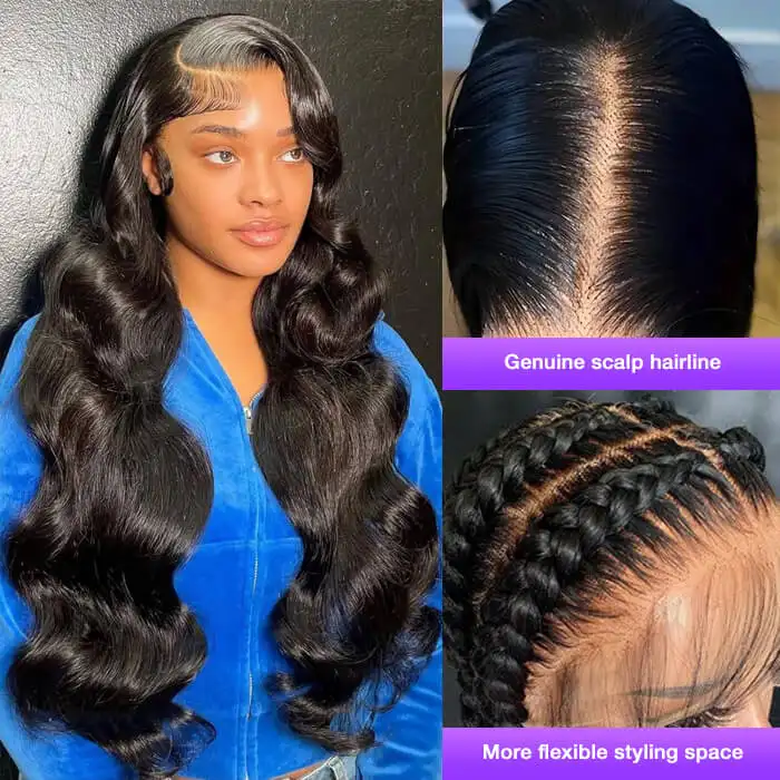 13x4 Lace Front Human Hair Wigs Natural