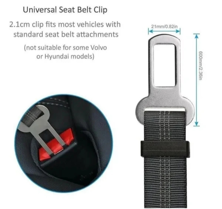 Heavy Duty Nylon Pet Safety Seat Belt Clip Adjustable Dog Vehicle Harness Lead thumbnail 7