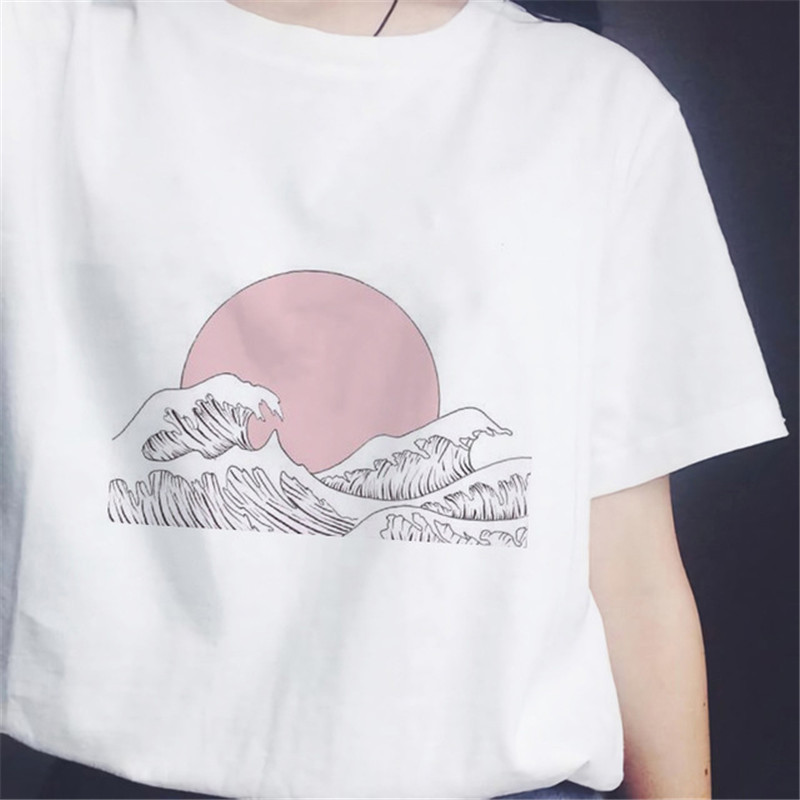 Title 11, Wave sun print couple T-shirt