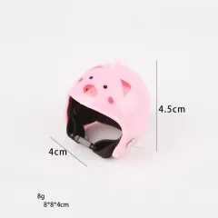 Hens Helmet Chicken Pet Safety Funny Parrot Bird Hat Headwear Small Hard Costumes Accessories For Parakeet - Pink - View 1