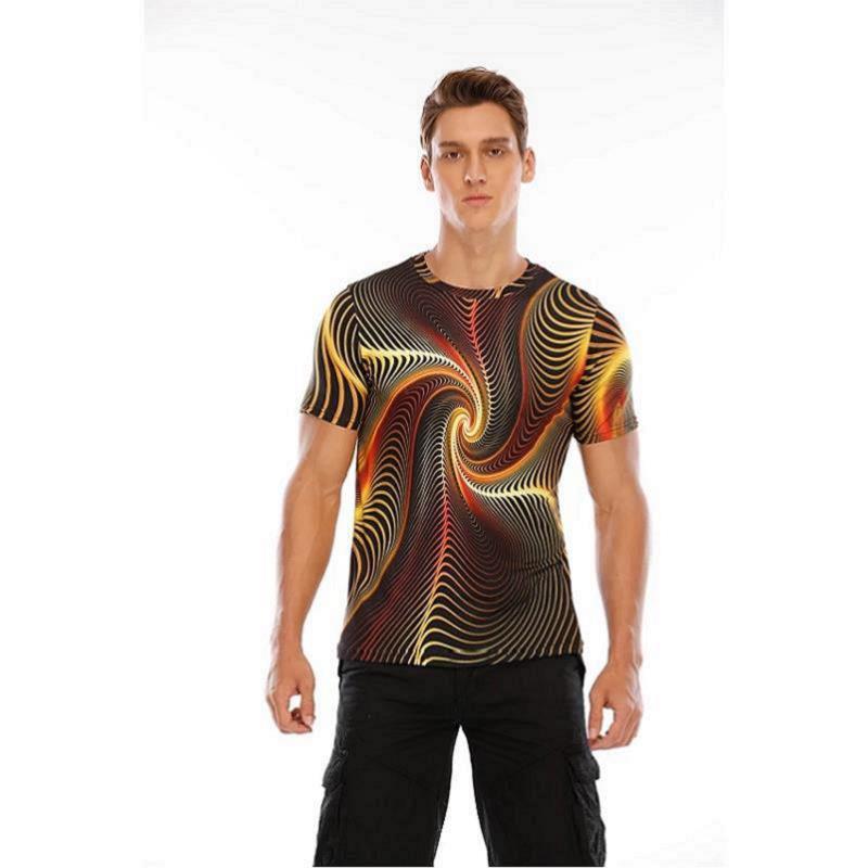 Title 20, Mens Fashion Casual 3D Print Short-sleeved Top...