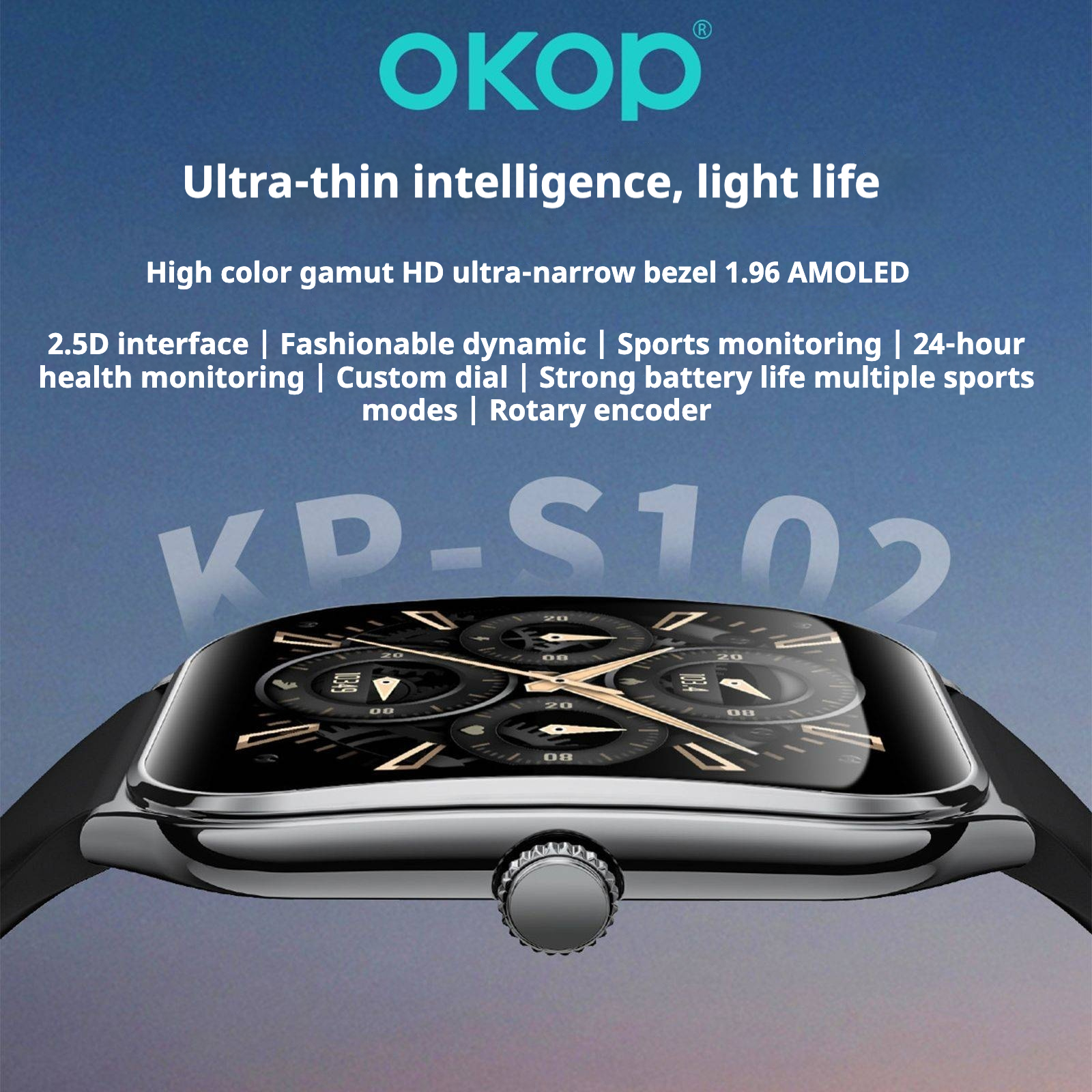 KP-S102 Best Selling Smartwatch Bluetooth Calling Blood Pressure Monitor Pedometer Curved Screen Narrow Bezel Waterproof Sports Watch In Stock 4