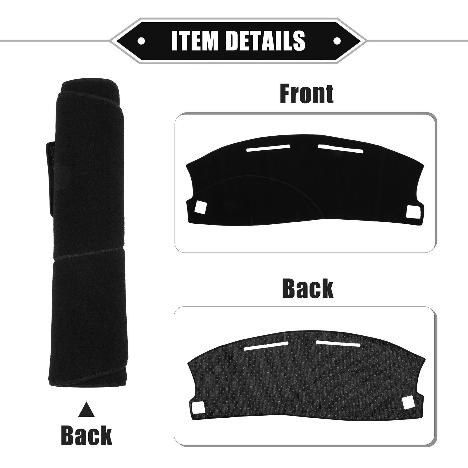 Piece Of 1 Nonslip Car For 2007 Dodge Charger SRT8 Super Bee Sedan Black thumbnail 5