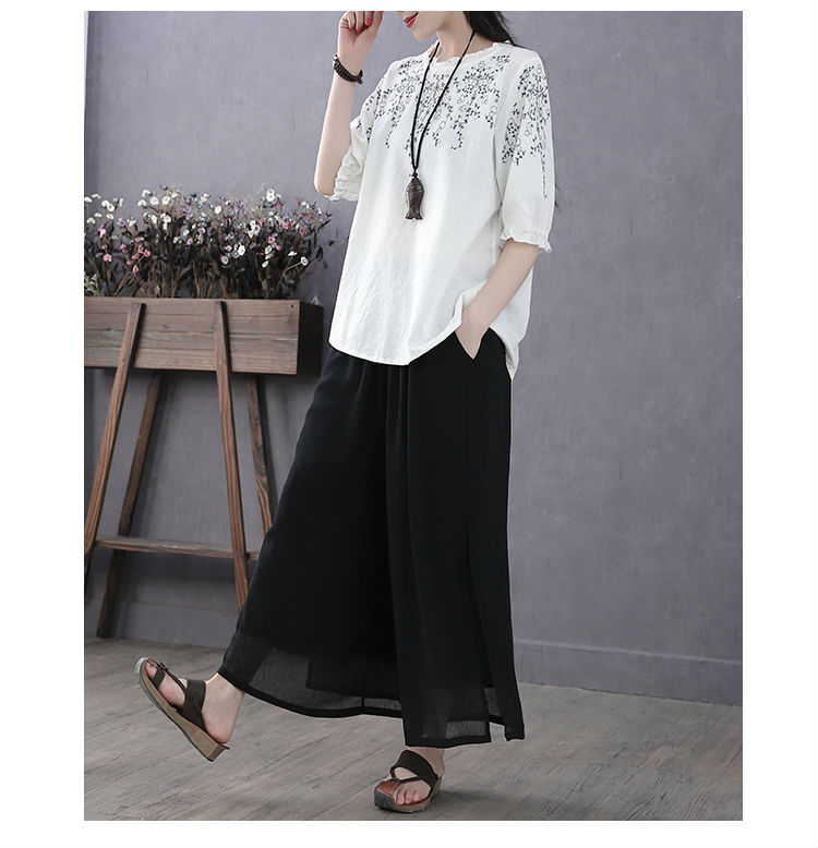 Title 3, Cotton Plus Size Retro Literary Thin Lace Five-...