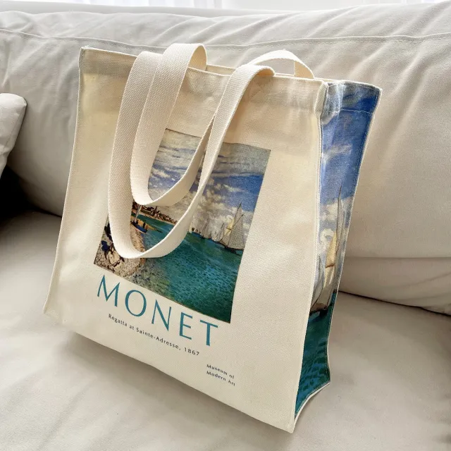 School Bag Portable Zipper Tote Beige - Shop at LoveMi