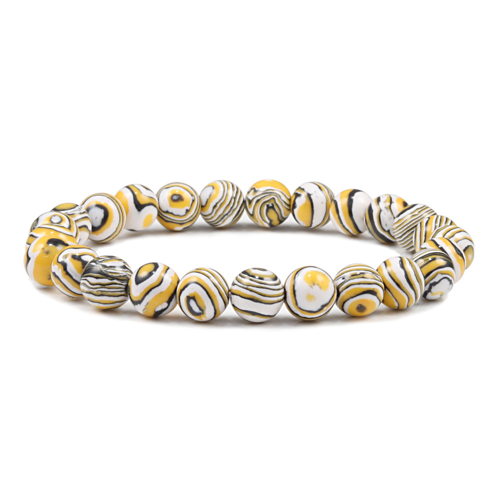 Creative Pure Pearl Bracelet Malachite Beads