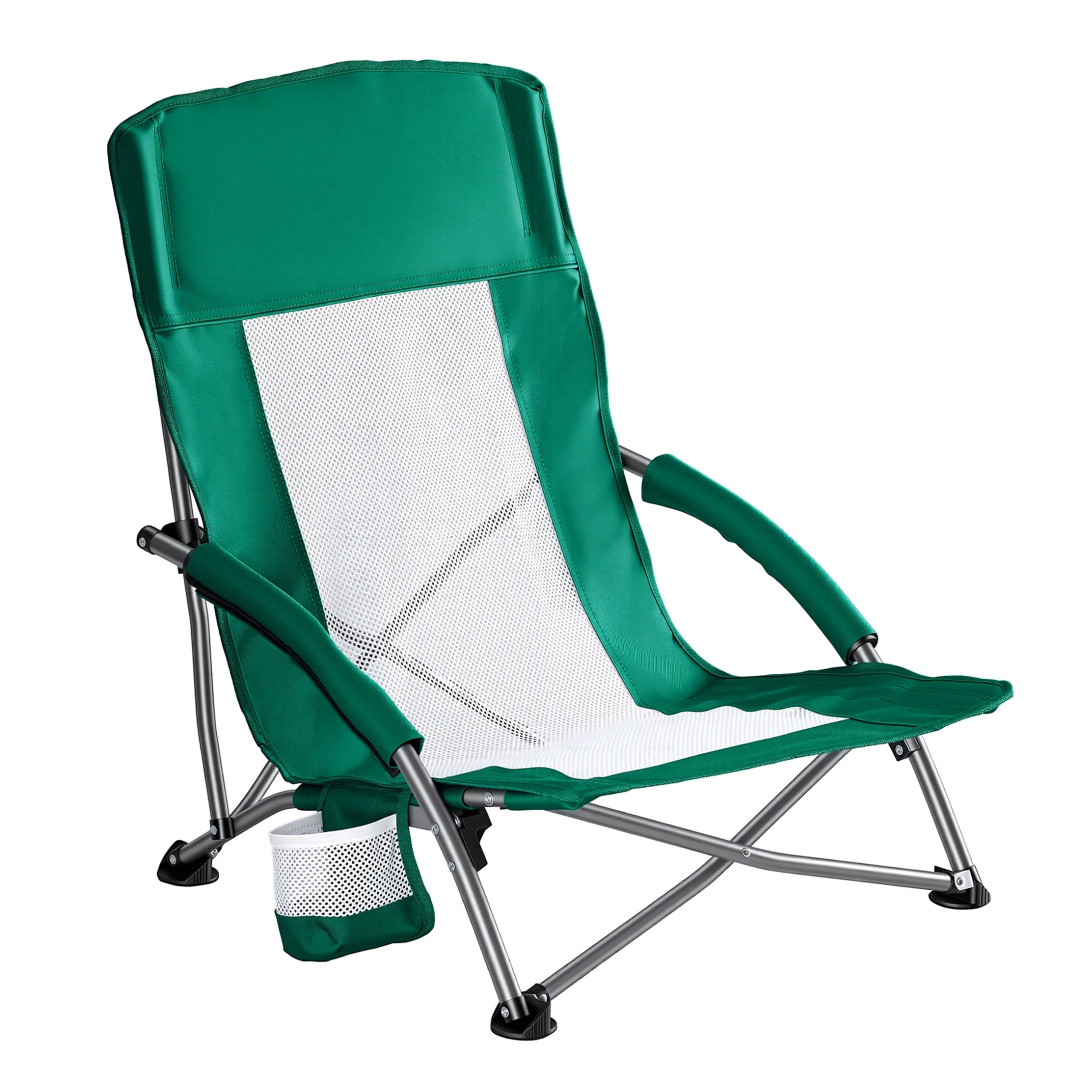 Silla de Camping Plegable Portátil con Bolsillos y Mochila - imagen 1