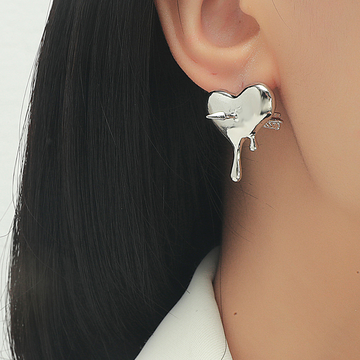 Love Ear Studs Ins Cold Wind Net Red Water Drops