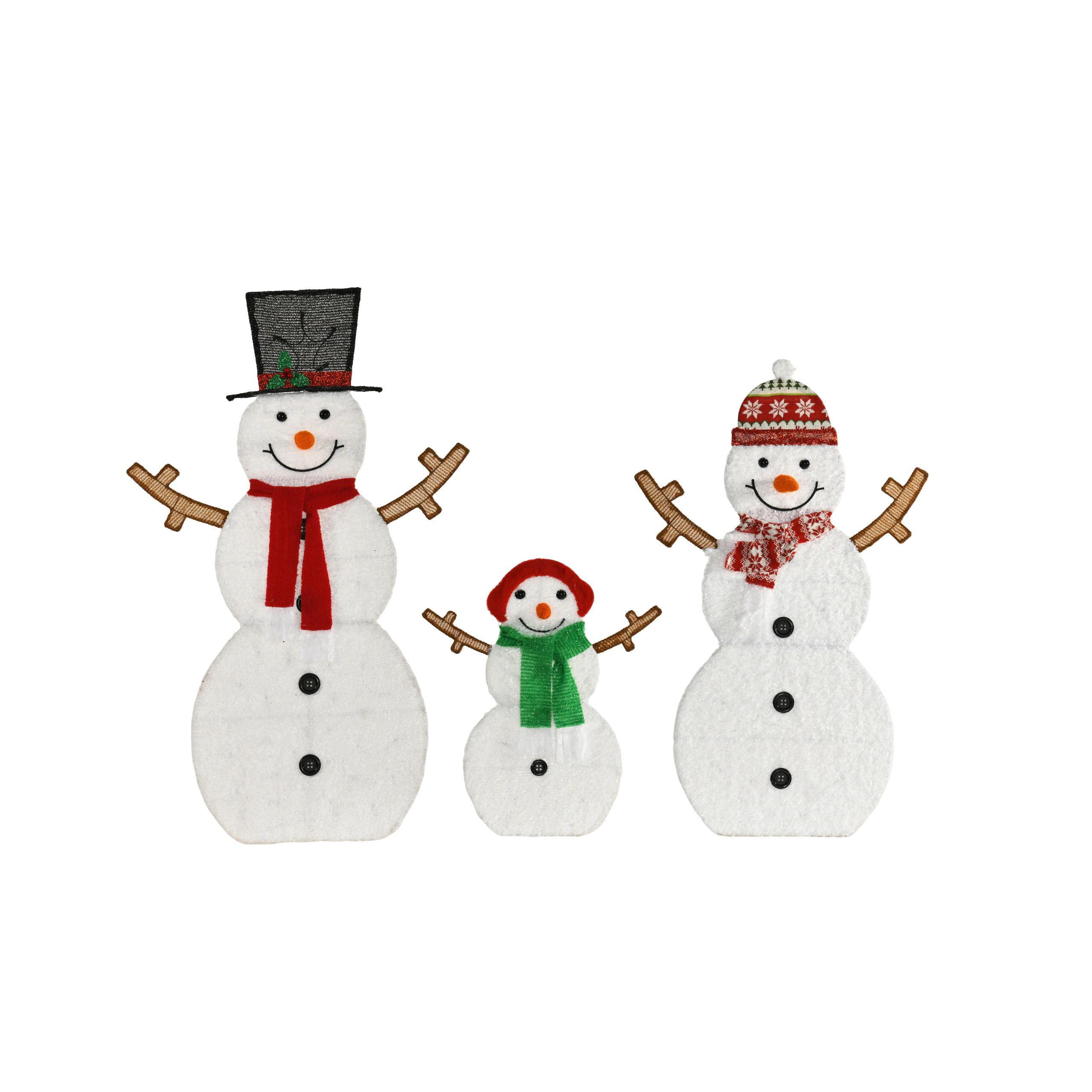 Lighted Christmas Snowman Holiday Decoration – Warm LED Festive Atmosphere Lights for Indoor and Outdoor Yard Display