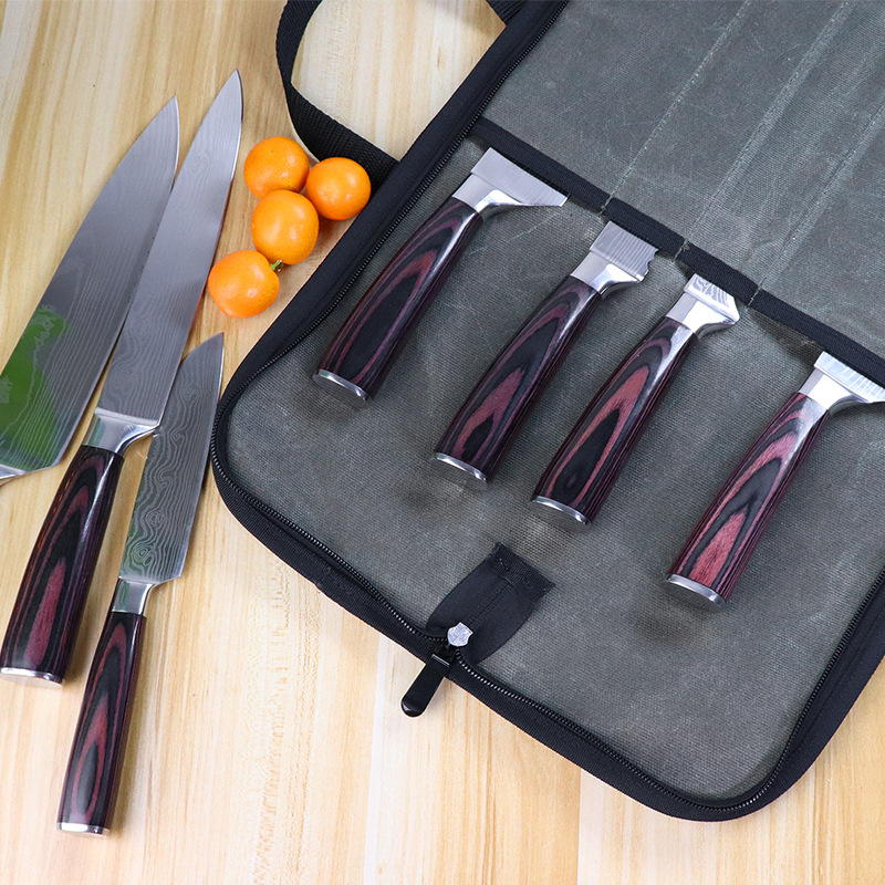 Title 5, Chef knife storage bag for safe and easy transp...