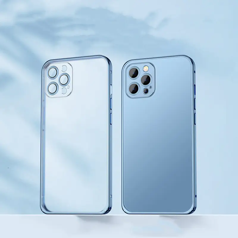 Suitable For IPhone13 Metal Frame Frosted Back Panel All-inclusive Glass Lens Film Protective Case