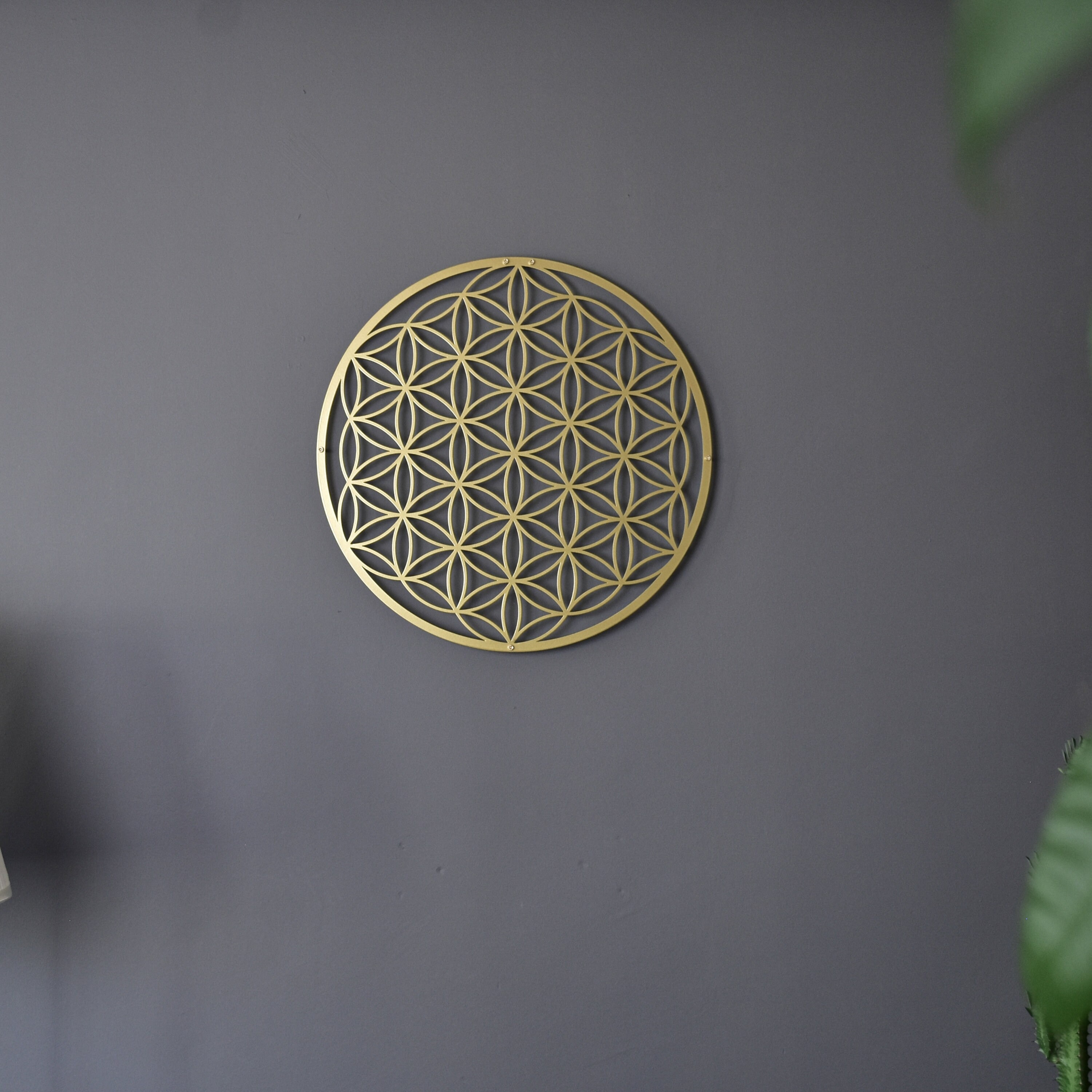Zen Lotus Metal Wall Art Boho Chic Floral Hanging For Living Room Bedroom