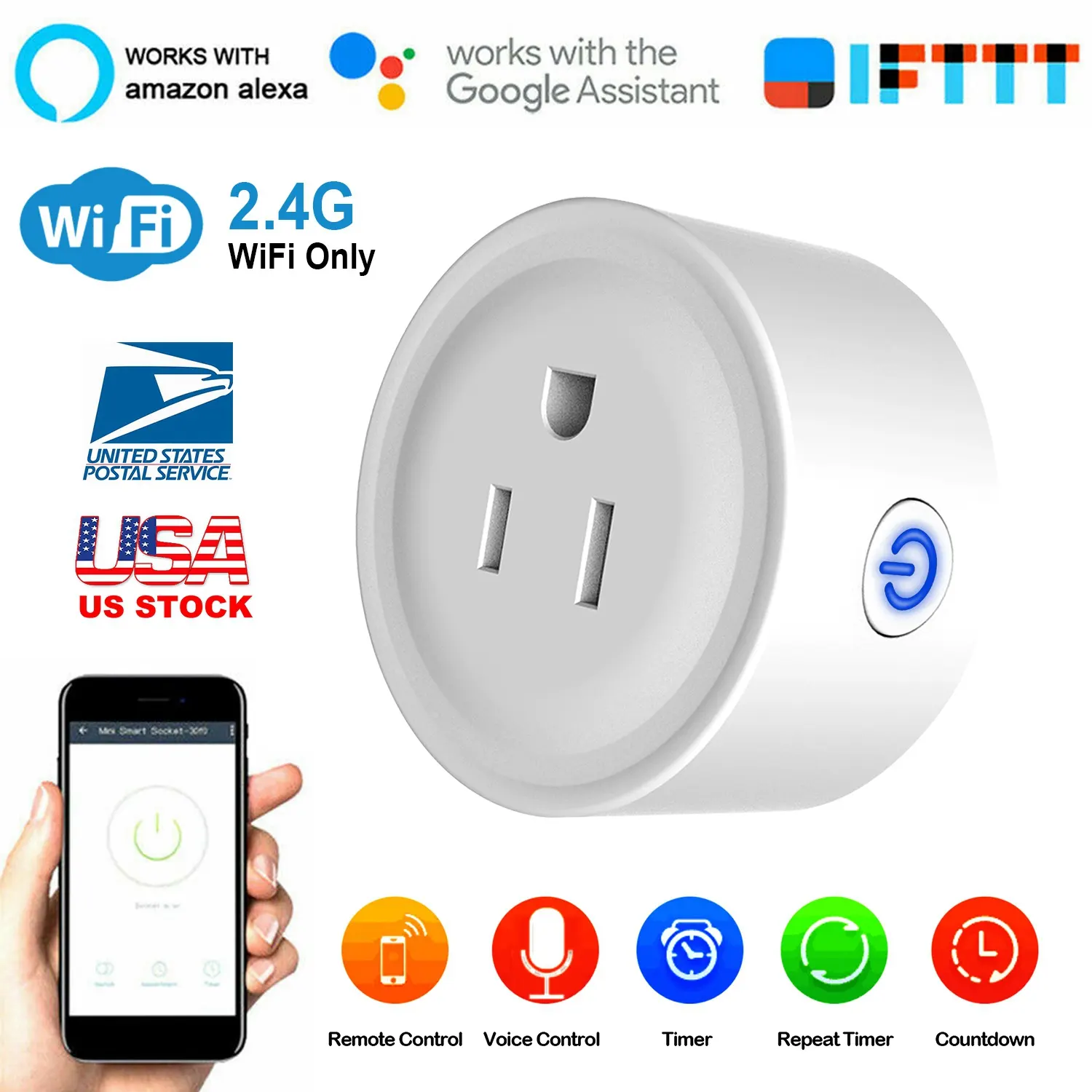 WiFi Smart Plug Outlet Wireless Socket APP