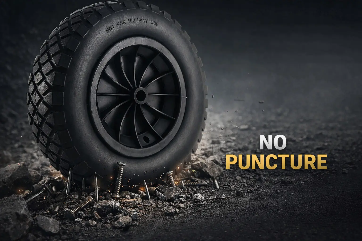 PU Wheelbarrow Wheel 14 Inch 3.50-8 Puncture