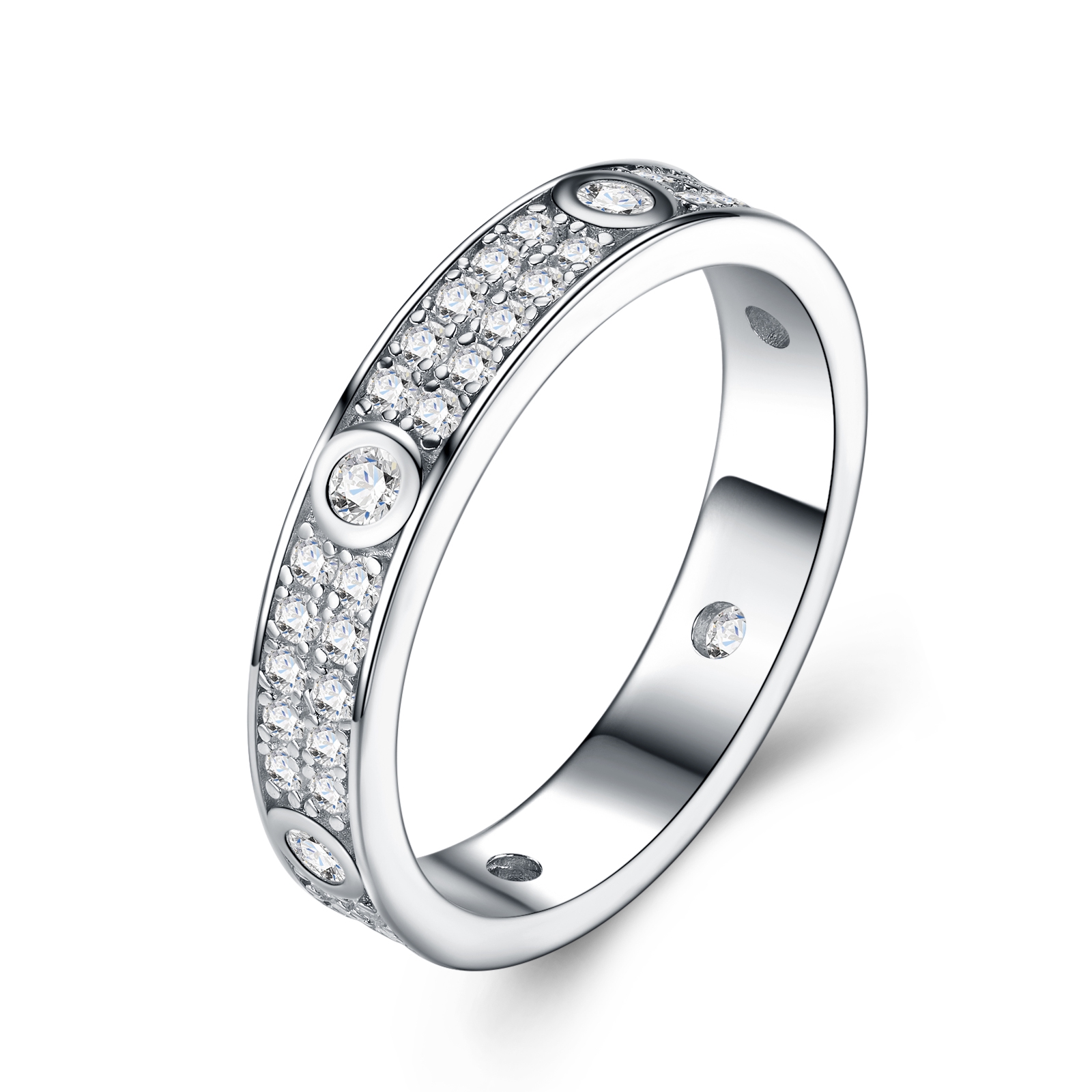 Luksuslik minimalistlik ehtesõrmus moissaniidist