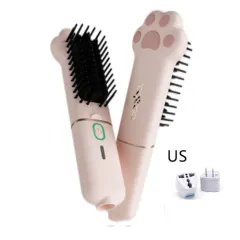 Portable Wet And Dry Hair Straightener - Pink - View 1