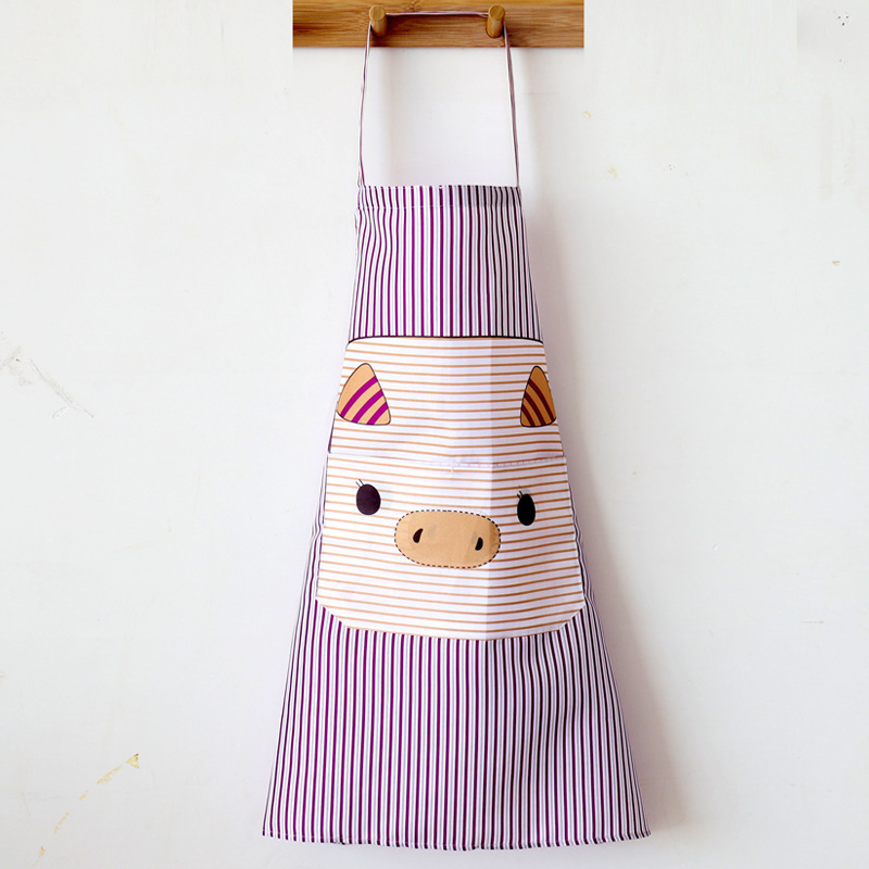 Title 5, Cartoon Pig Sleeveless Apron Hanging Around Neck