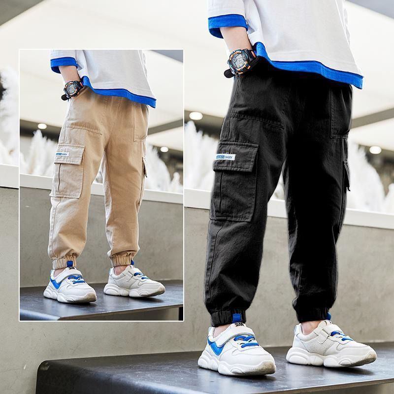 Boys Plus Fleece Overalls, Children's Leisure Sports Loose