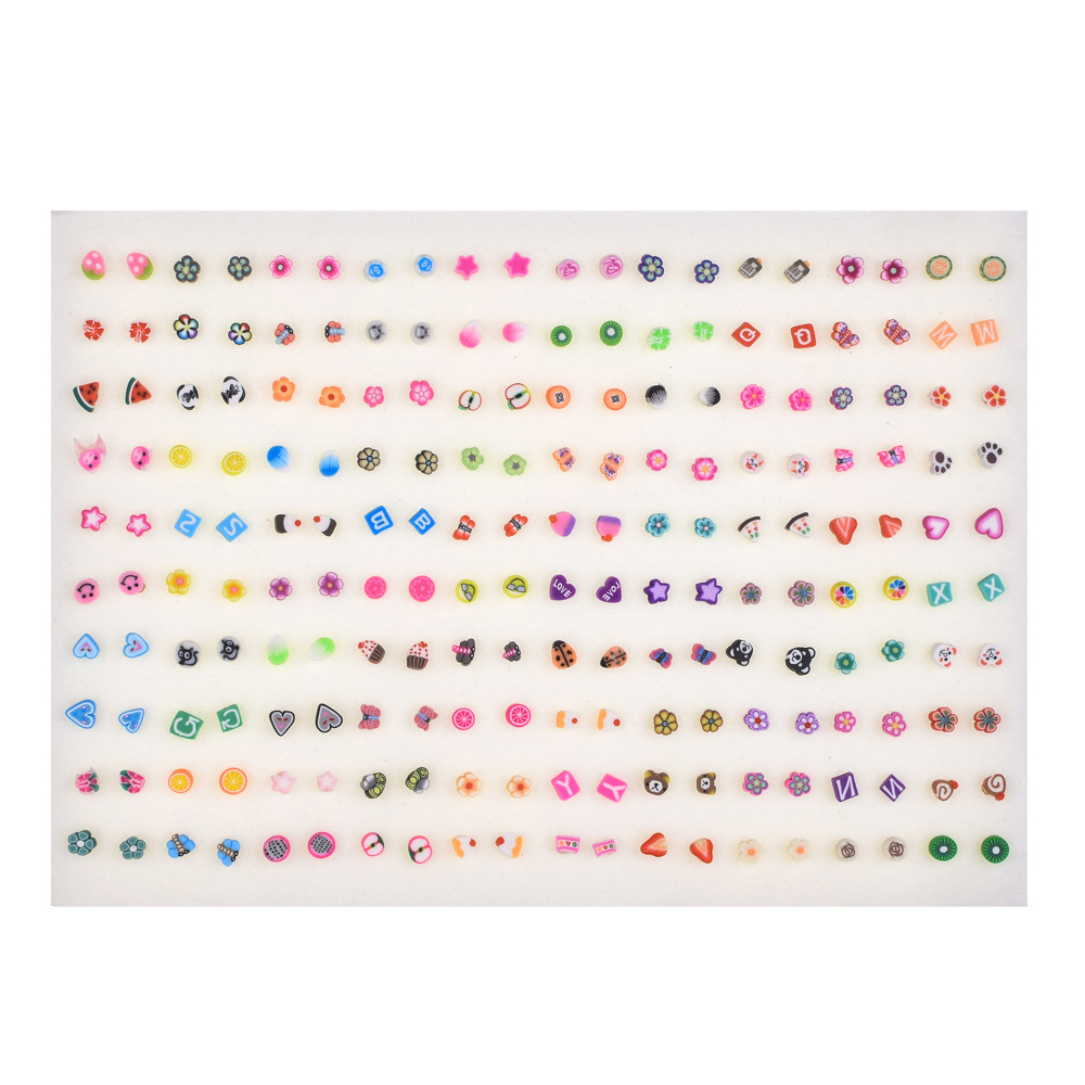 Soft Pottery Alloy Small Earrings Plastic Plastic Needle