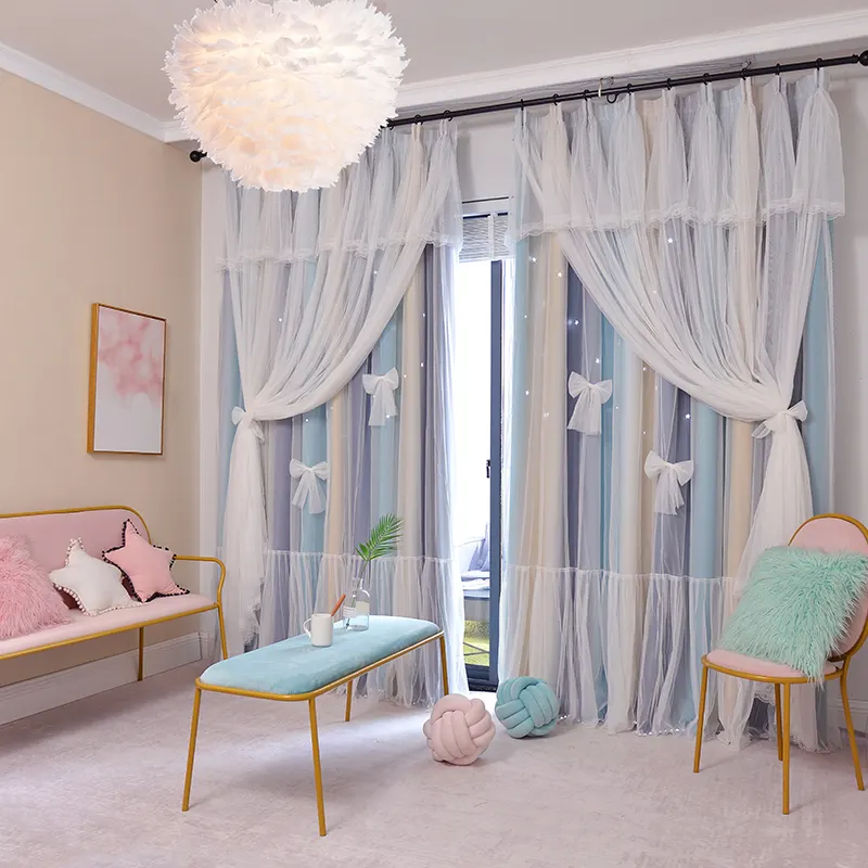 Nordic Simple Hollow Star Princess Wind Bedroom