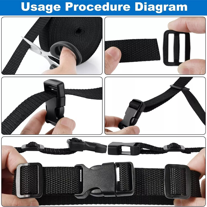 10M Heavy Duty Nylon Webbing Strap Tape-25Mm Wide Backpack Strapping Chest 4