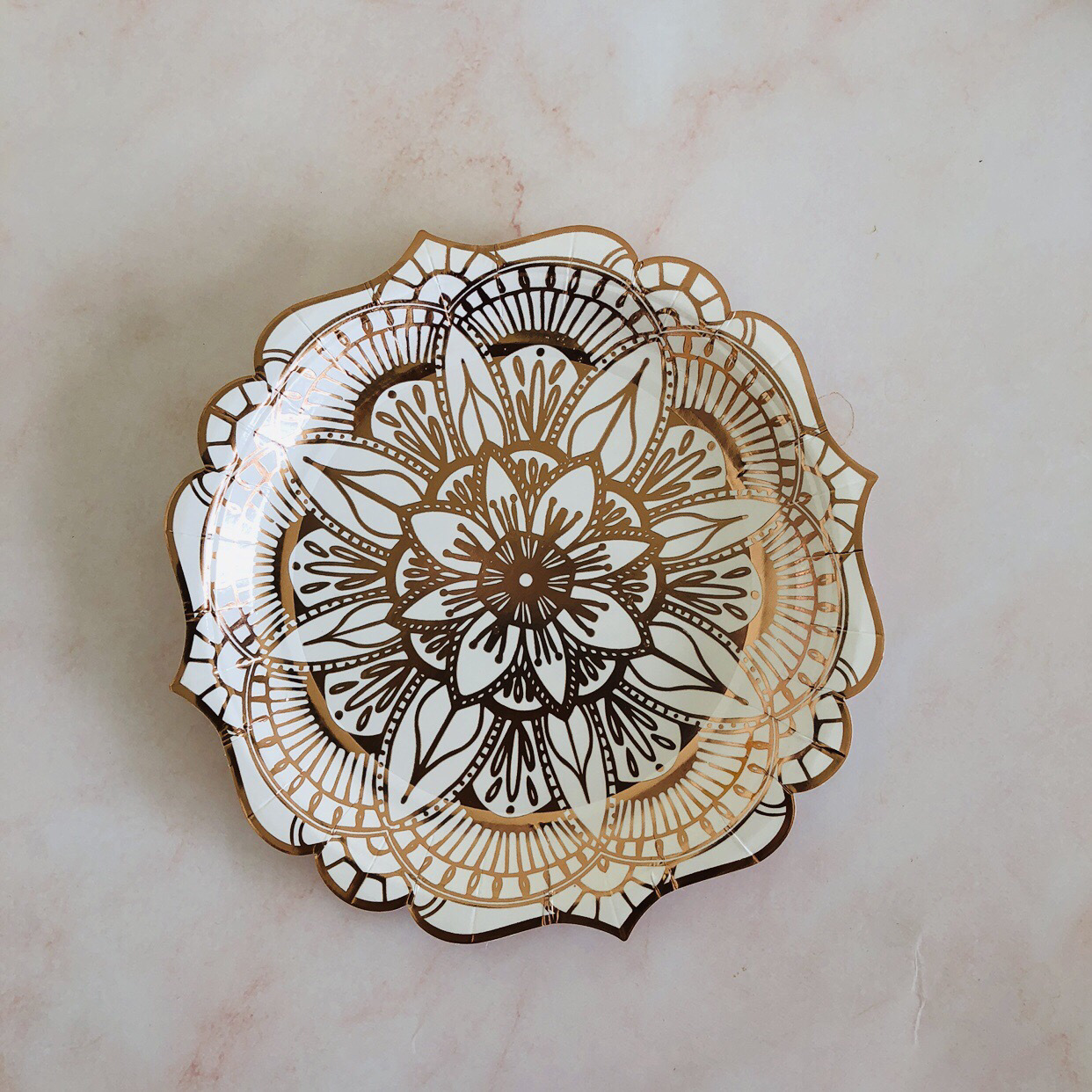 7inch hot rose gold flower