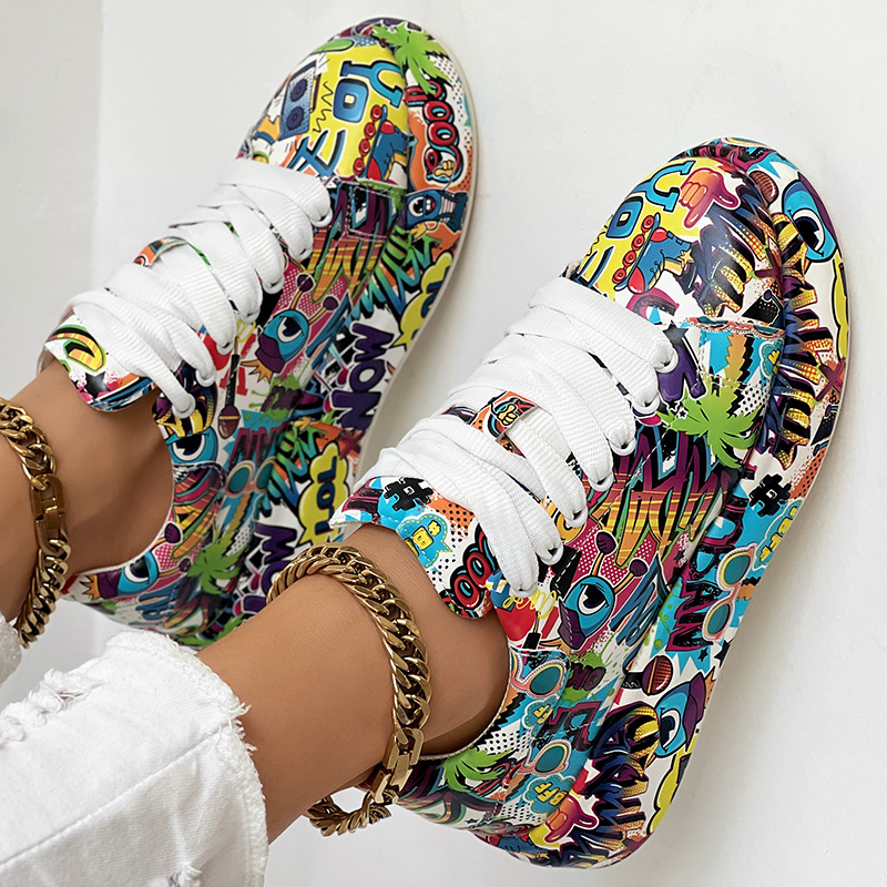 thick-sole lace-up sneakers