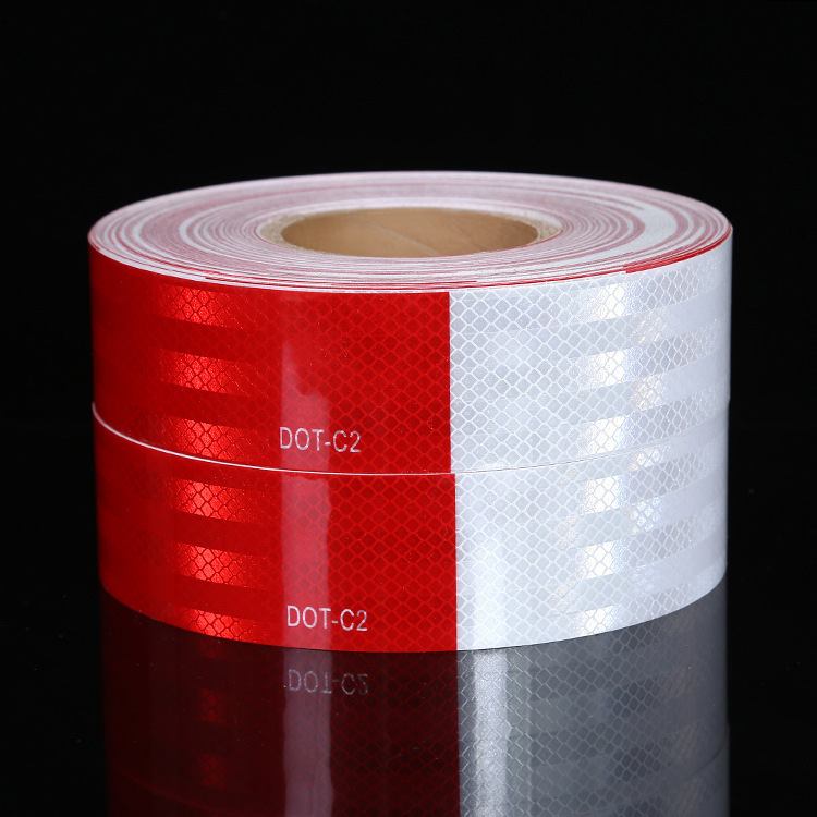 Title 3, DOT-C2 Red And White Tape Pet Reflective Film