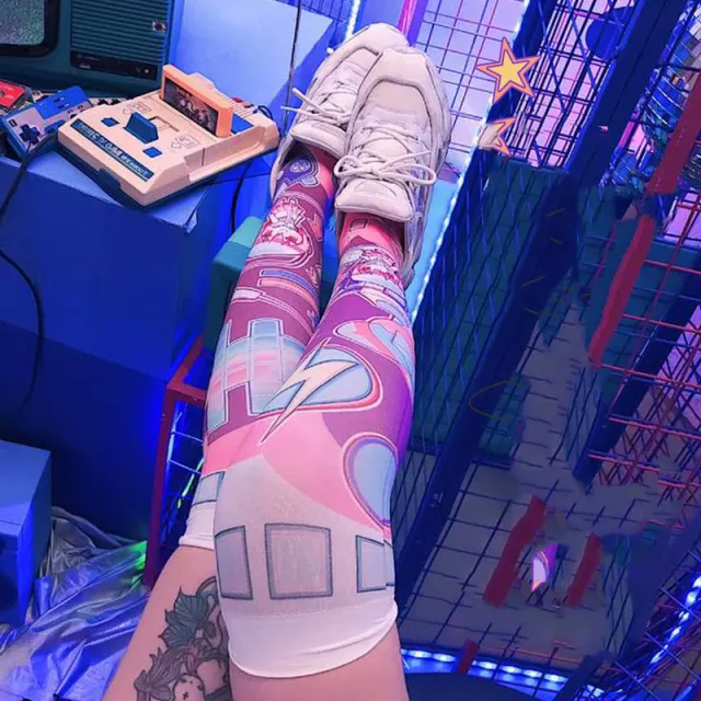 Japanese Soft Girl Video Game Theme Knee Socks - Shop at LoveMi