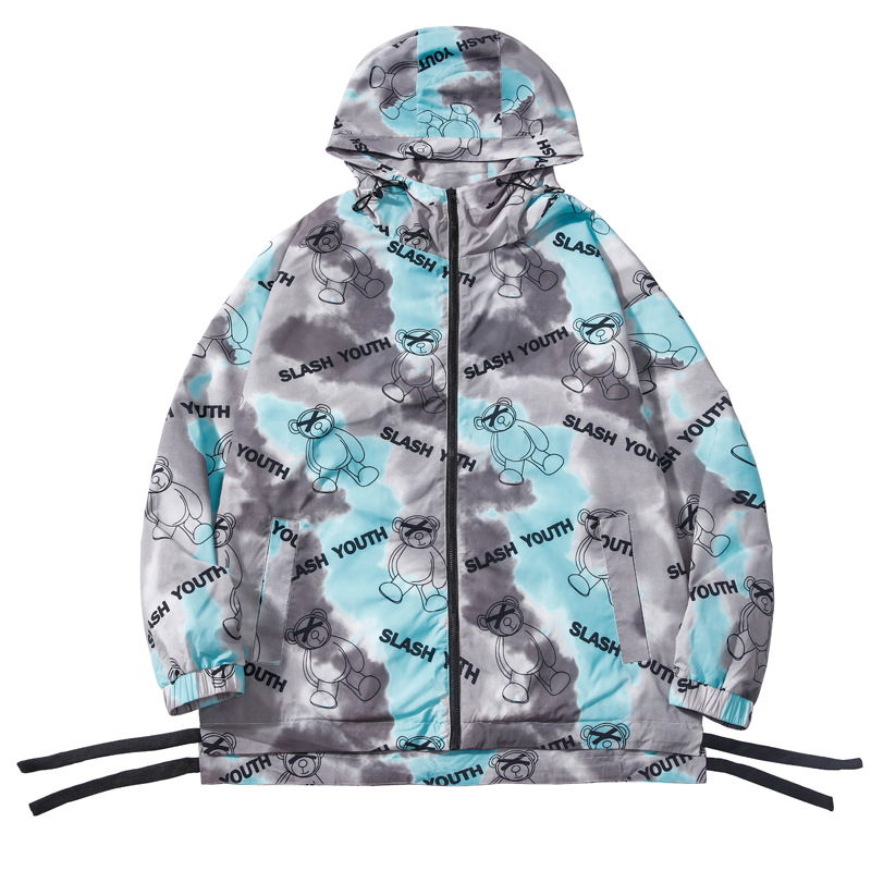 Plus Size Couple Sun Protection Clothing Magic Bear Print