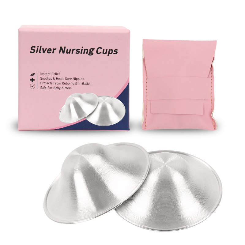 Silver Nipple Protectors Nursing Cups For Breastfeeding Pain Relief Reusable Antibacterial Maternity Care Custom