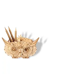 Ruodang Ruolai Wooden DIY Toy 3D Jigsaw Puzzle Piano Tower Ferris Wheel Model Birthday Gift - Owl Storage Box - View 1