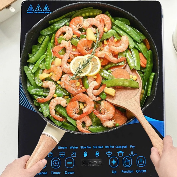Electric Induction Hob Portable Hot Plate Hobs Digital Touch Single Cooker 2200W 6