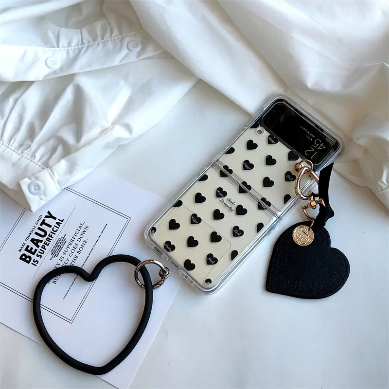 Transparent Love Pendant Bracelet Mobile Phone Case