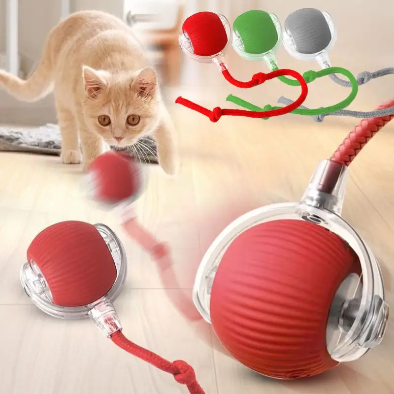 Cat Interactive Ball Toys Automatic Rolling for Kitten Rechargeable